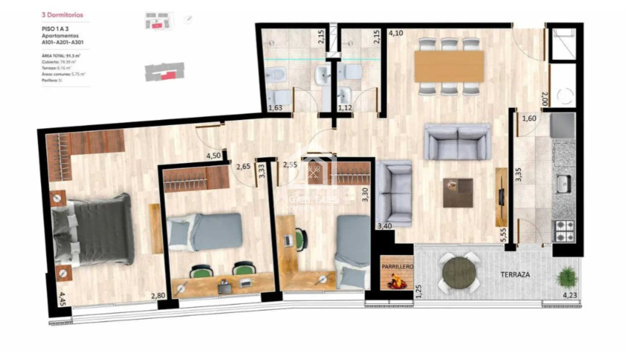 Apartamento Venta Be Parklife Punta Gorda Parque Rivera Carrasco Norte 3 dormitorios 2 Baños Garage Parrillero